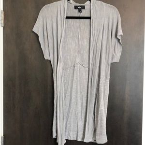 Gray semi sheer cardigan